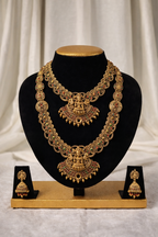 Traditional Temple Bridal Necklace Set with Earrings & Accessories