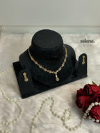 Delicate Gold-Tone Drop Necklace Set