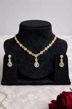 Delicate Gold-Tone Drop Necklace Set