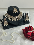 Royal White Stone Kundan Set