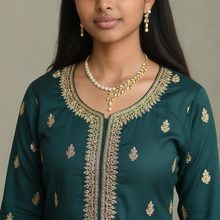 Leaf Inspired Necklace Set