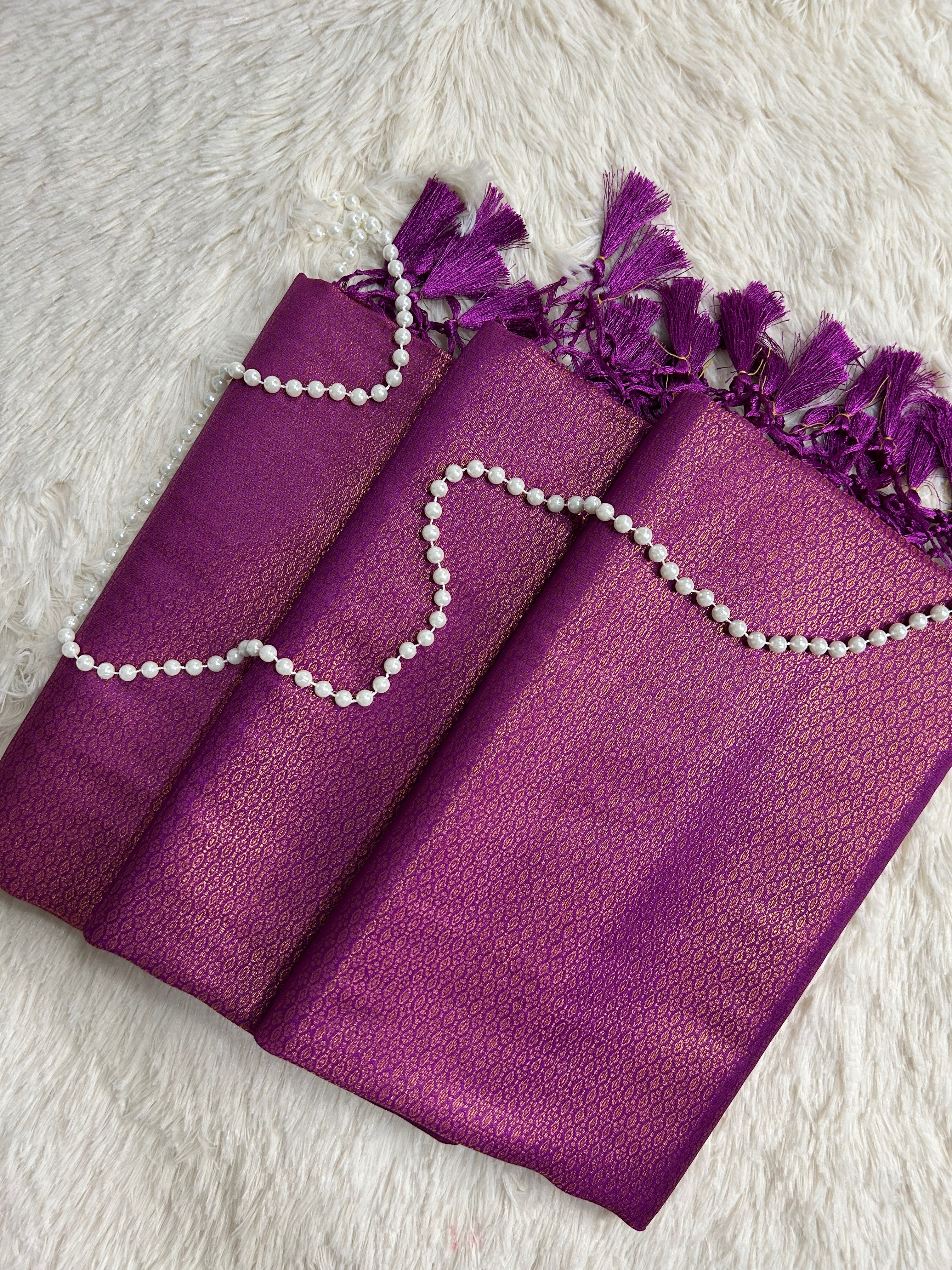 Magenta Kubera Soft Silk Saree