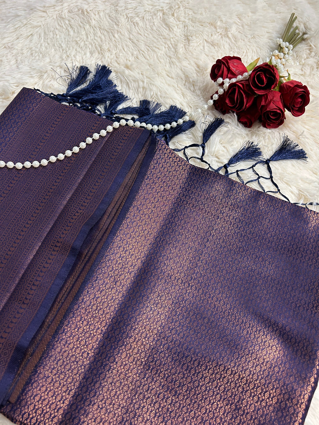 Dark Violet Kubera Soft Silk Saree