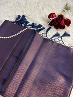 Dark Violet Kubera Soft Silk Saree