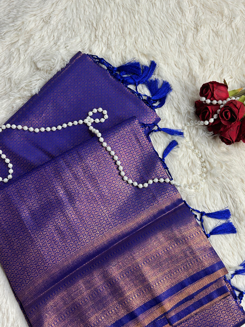 Royal Blue Kubera Soft Silk Saree