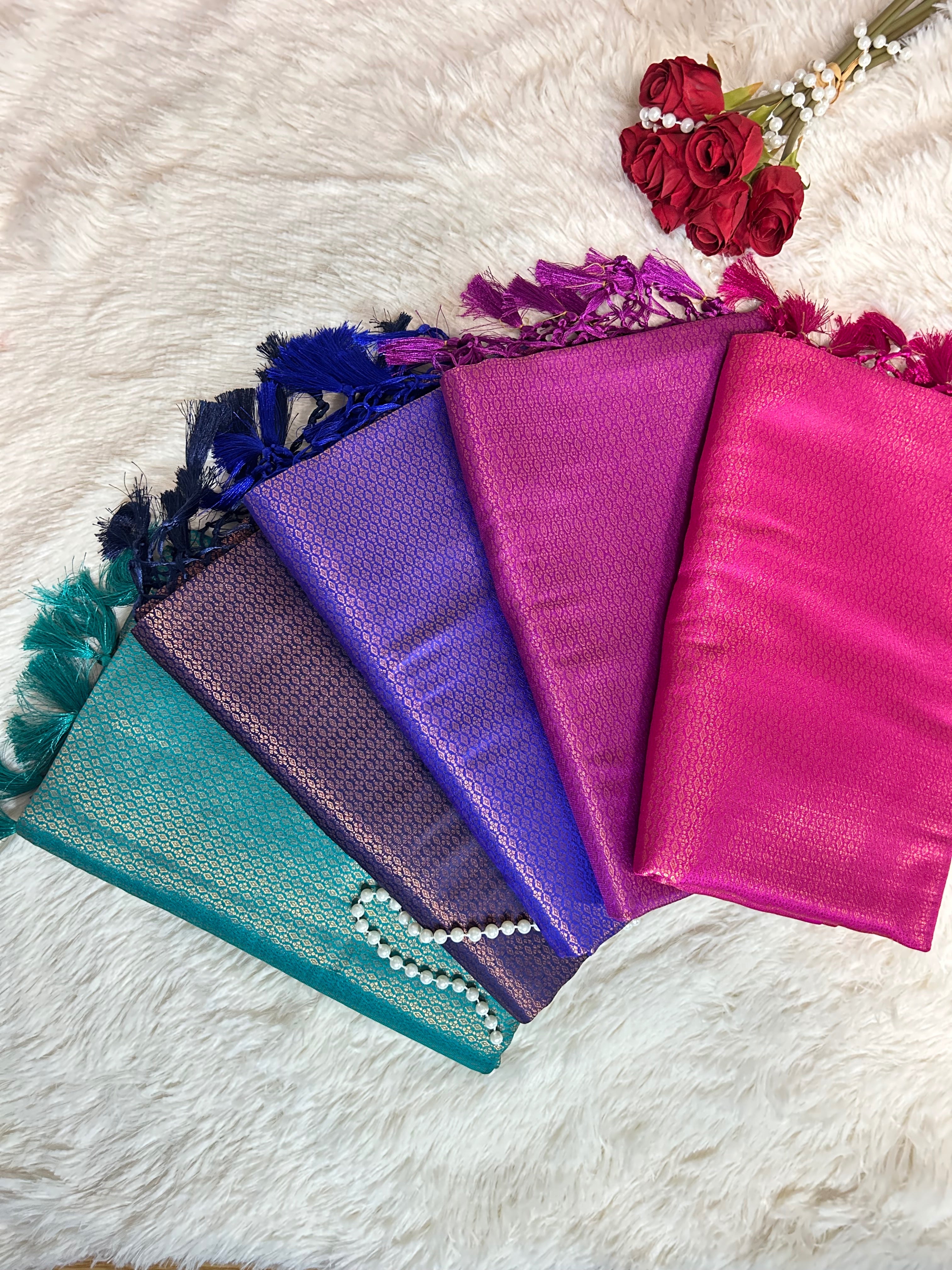 Dark Violet Kubera Soft Silk Saree