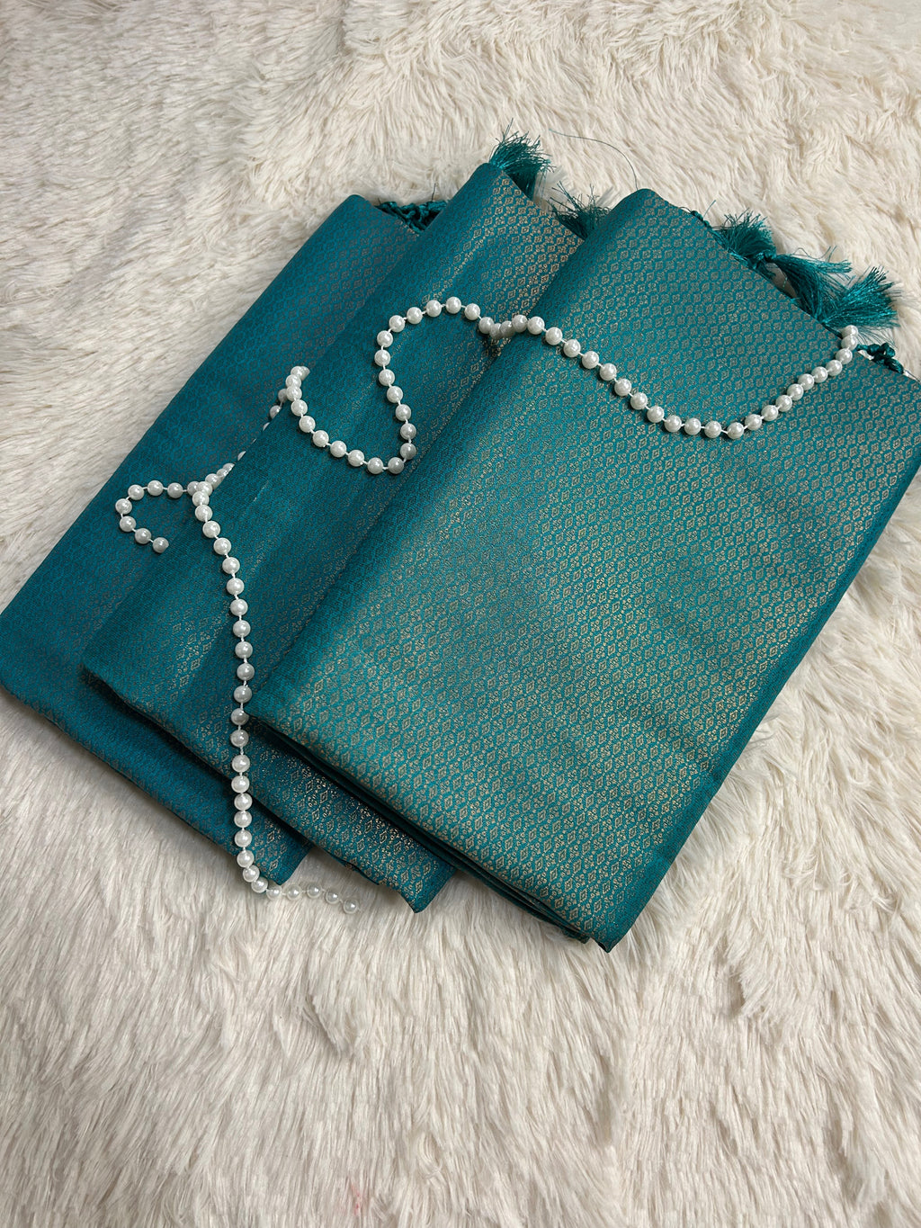 Teal Green Kubera Soft Silk Saree
