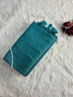 Teal Green Kubera Soft Silk Saree