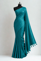Teal Green Kubera Soft Silk Saree