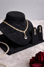 Teardrop Crystal Necklace Set