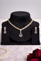 Teardrop Crystal Necklace Set