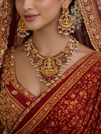 Lakshmi Temple Bridal Necklace Set