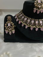 Elegant Pastel Pink Kundan Set