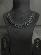 Silver-Tone Crystal Necklace Set