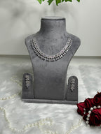 Silver-Tone Crystal Necklace Set