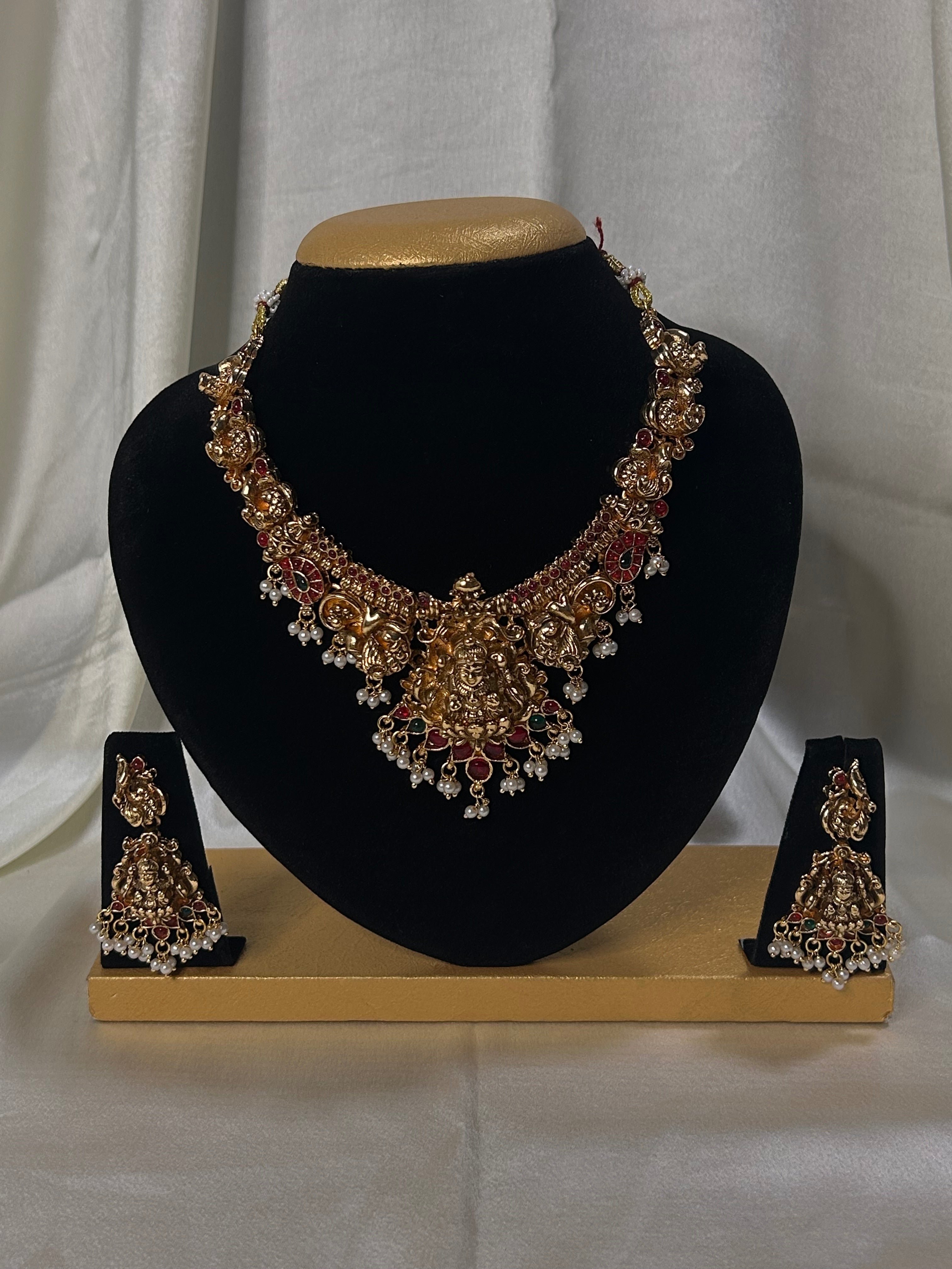Lakshmi Temple Bridal Necklace Set